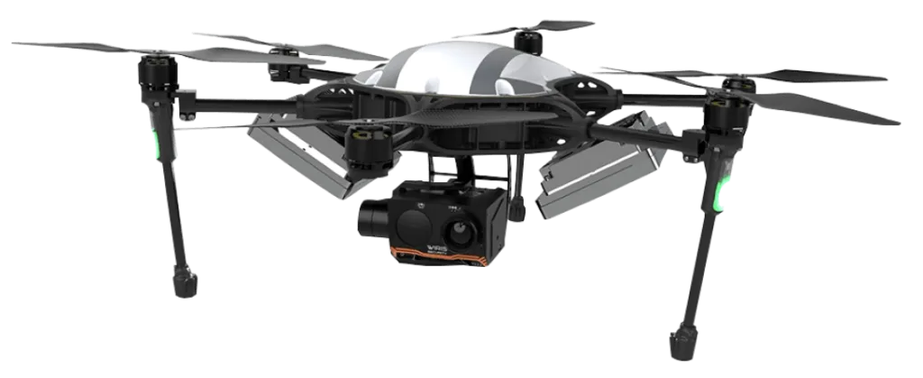 Drone de segurança perimetral modelo