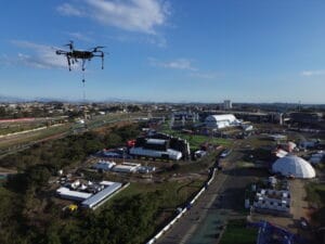 Segurança de grandes eventos nacionais com drones cabeados 